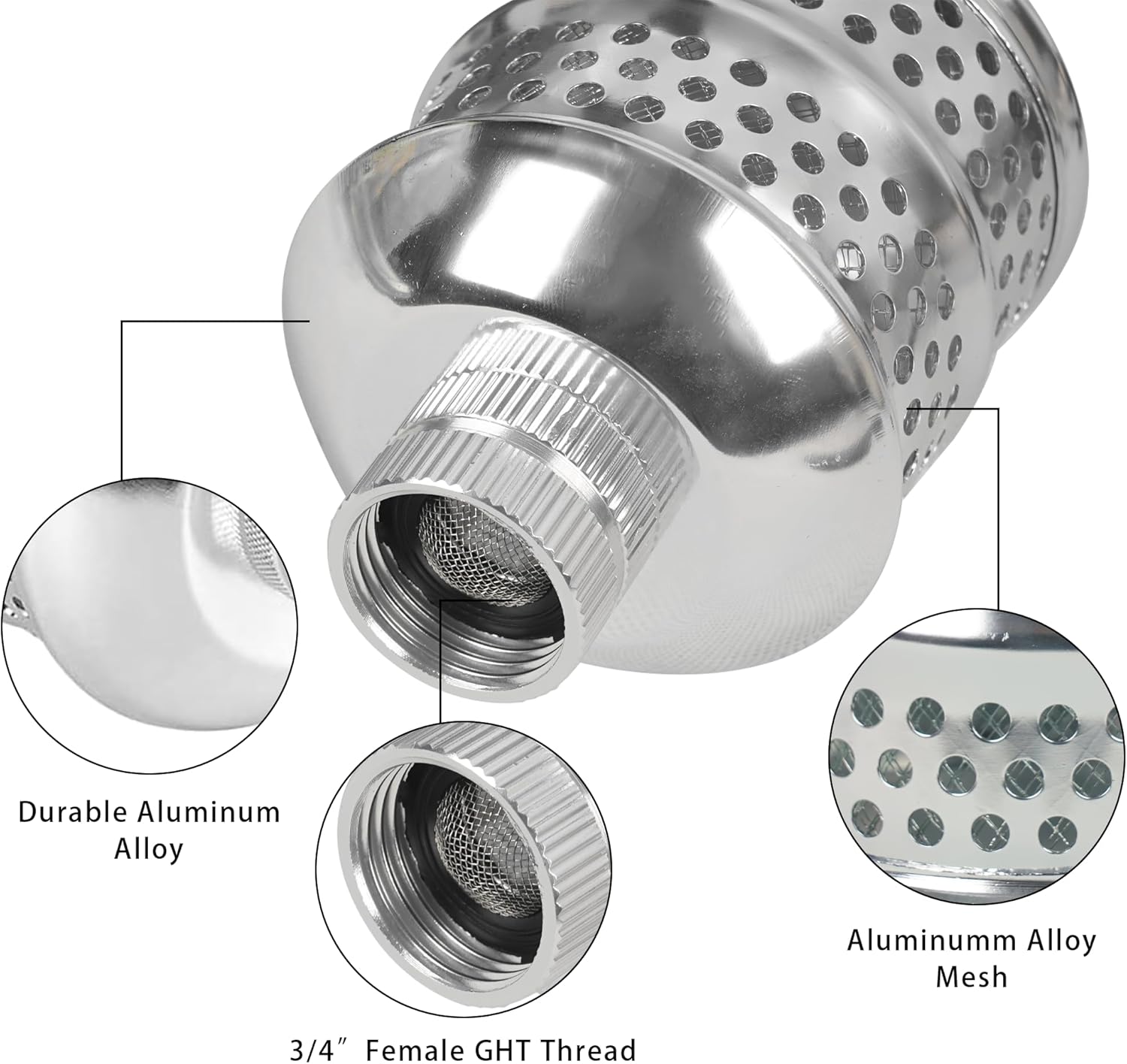 2 Pack Bubbler Sprinkler Heads, Aluminum Diffuser Flood Nozzle for Delicate Watering, Gentle Garden Metal Watering