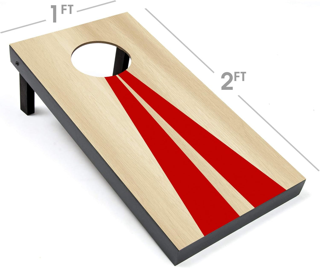 2 ft x 1 ft Portable Size Cornhole Set - Ready To Play with 6 Bean Bags and 2 Conrhole Boards - Great for Indoor