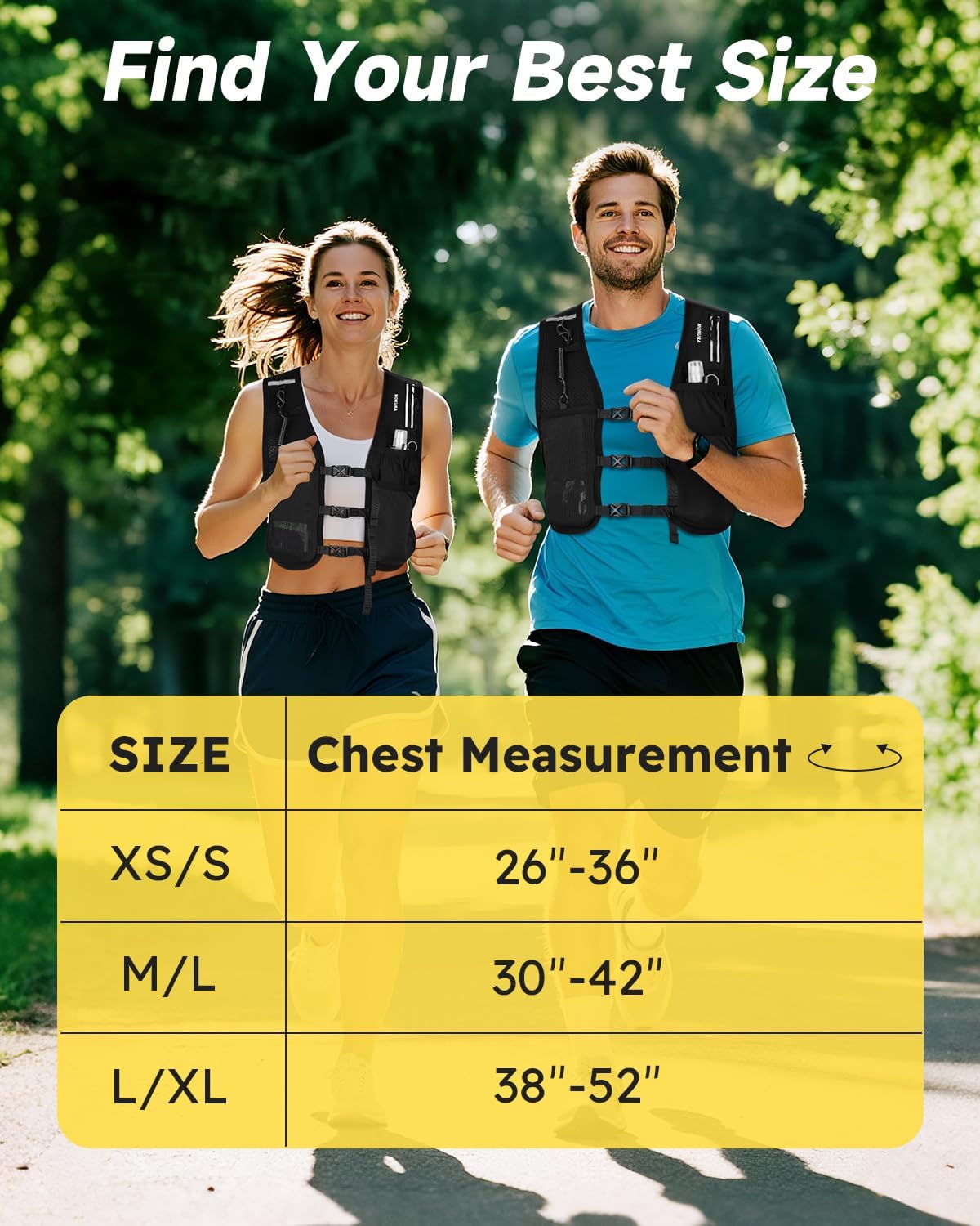Running Vest for Women Men with 500ML Soft Flask & Phone Holder | Lightweight Hydration Vest | Reflective Running