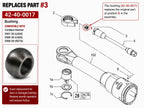 42-40-0017 Bushing Compatible with Milwaukee Cordless Ratchet