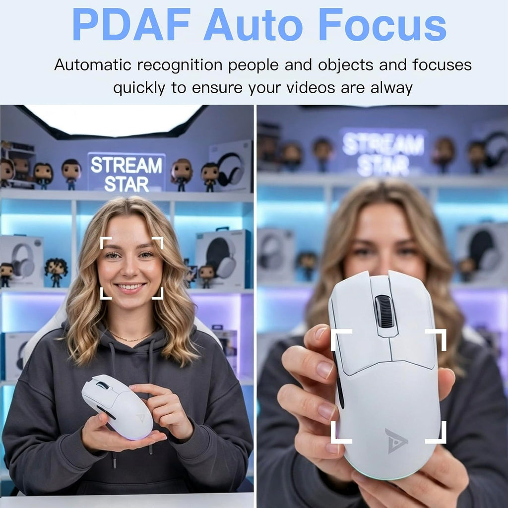 1080p Webcam for pc with Microphone, Auto Focus, with Privacy Cover | Plug & Play USB Computer Camera for Desktop