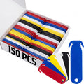Safety Box Cutter, Stainless Steel Blade, Multicolor, 150 Pcs