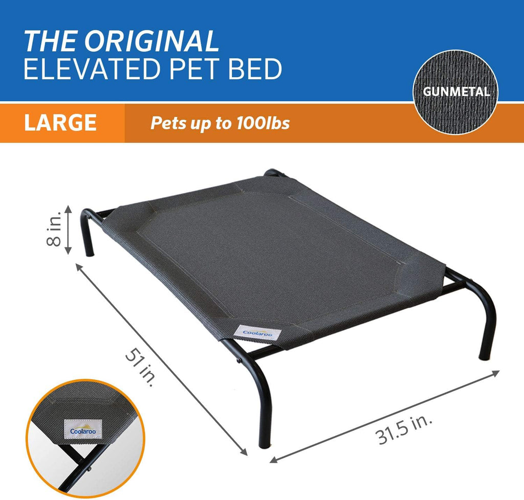 Original Elevated Dog Bed - Breathable Off-The-Ground Pet Bed with Cooling Fabric, Joint Relief & Moisture-Resistant