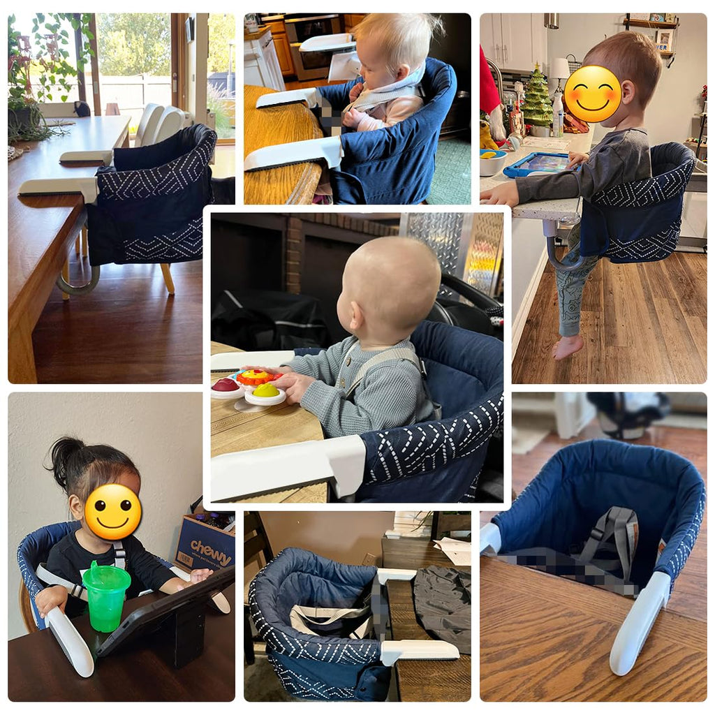 Portable High Chair for Table,Hook On High Chair that Attaches to Table,Space Saver Clip On Counter Seat for