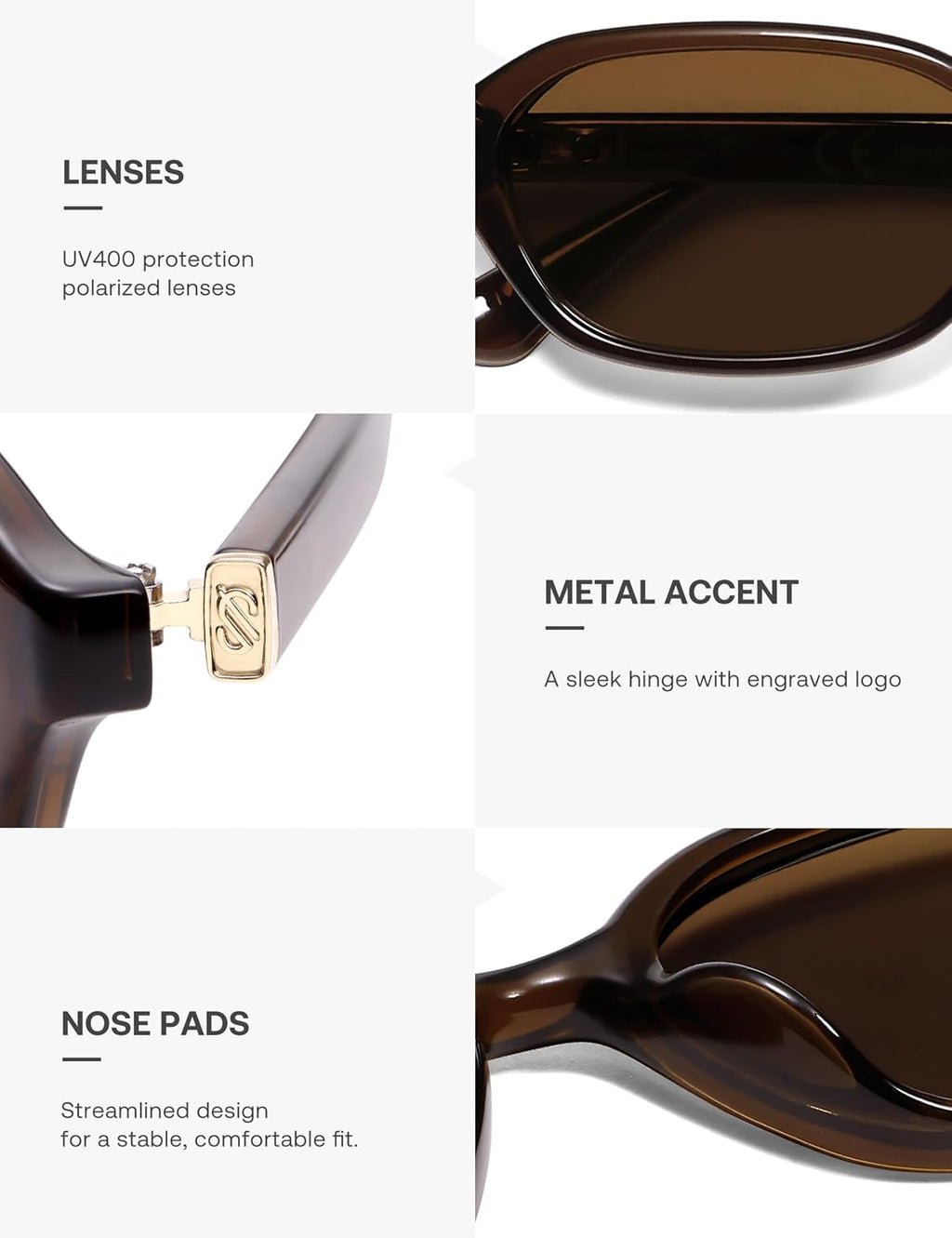 Retro Rectangle Polarized Sunglasses for Women Men SJ2629 | Trendy Hexagon Narrow Chic Y2K Shades Sunnies