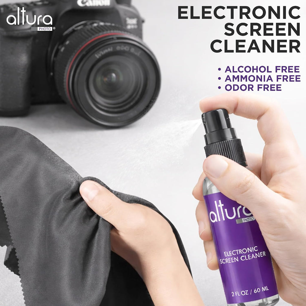 Camera Lens Cleaning Kit, Lens Cleaner for DSLR & Mirrorless | Keeps Gear Spotless & Scratch-Free, Includes Cleaner