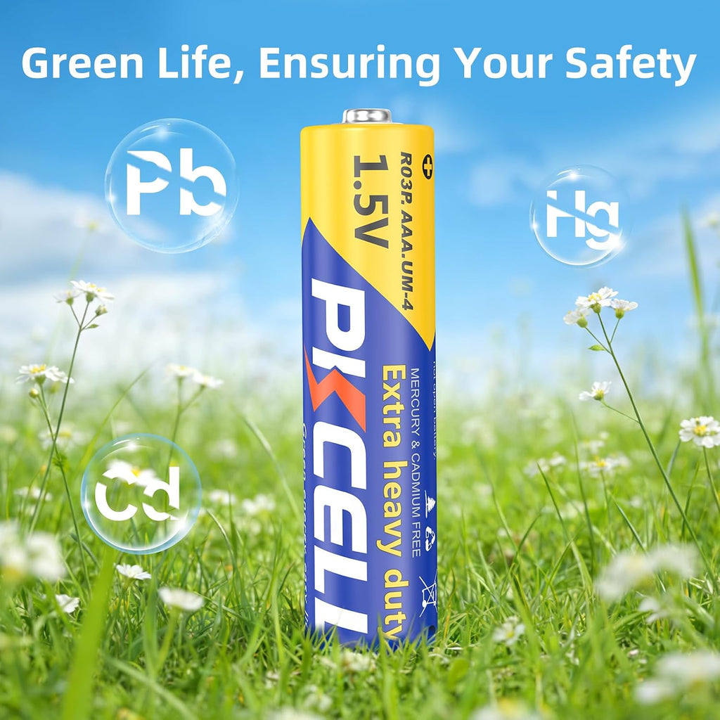 AAA Batteries 100 Pack, Triple A Batteries | 1.5V High-Performance Carbon Battery for LED Candles Clock Remote