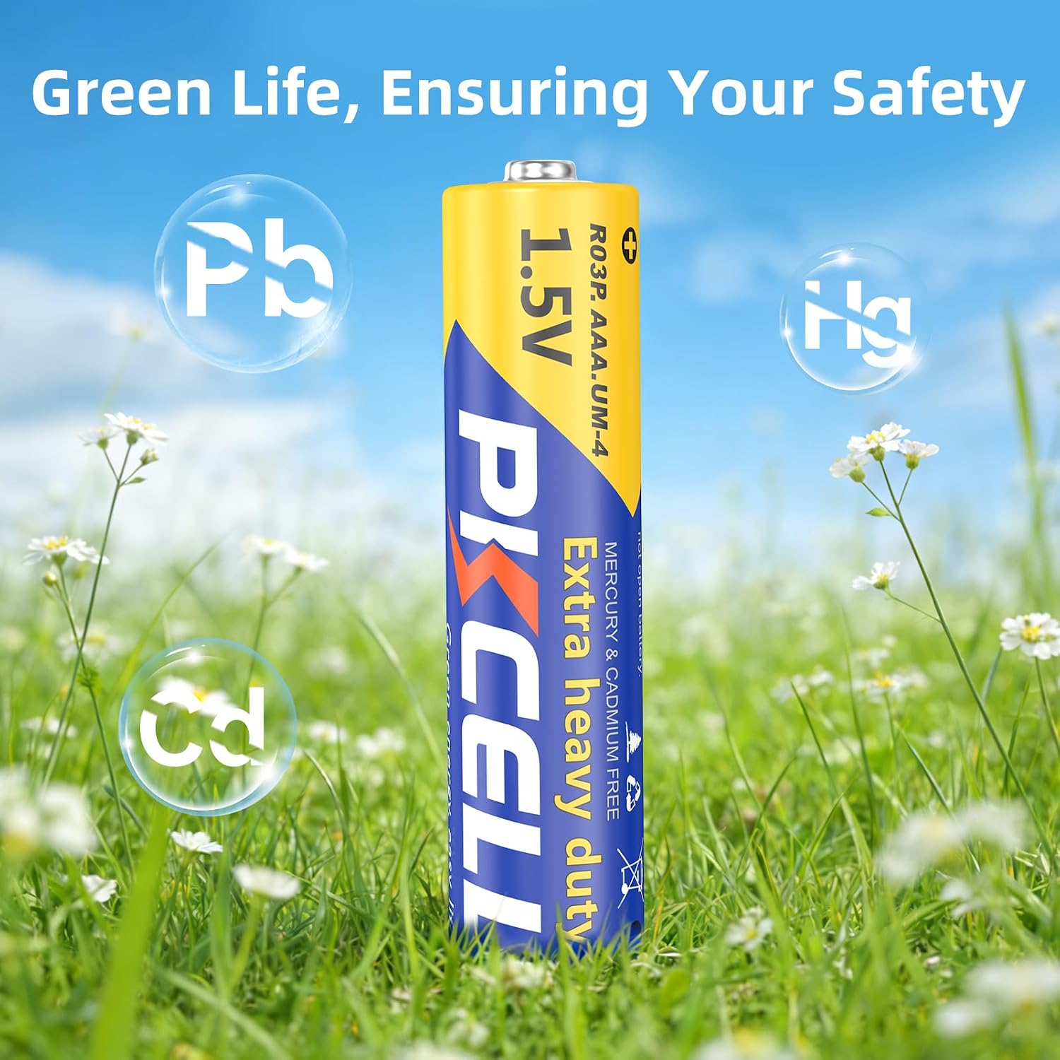 AAA Batteries 100 Pack, Triple A Batteries | 1.5V High-Performance Carbon Battery for LED Candles Clock Remote