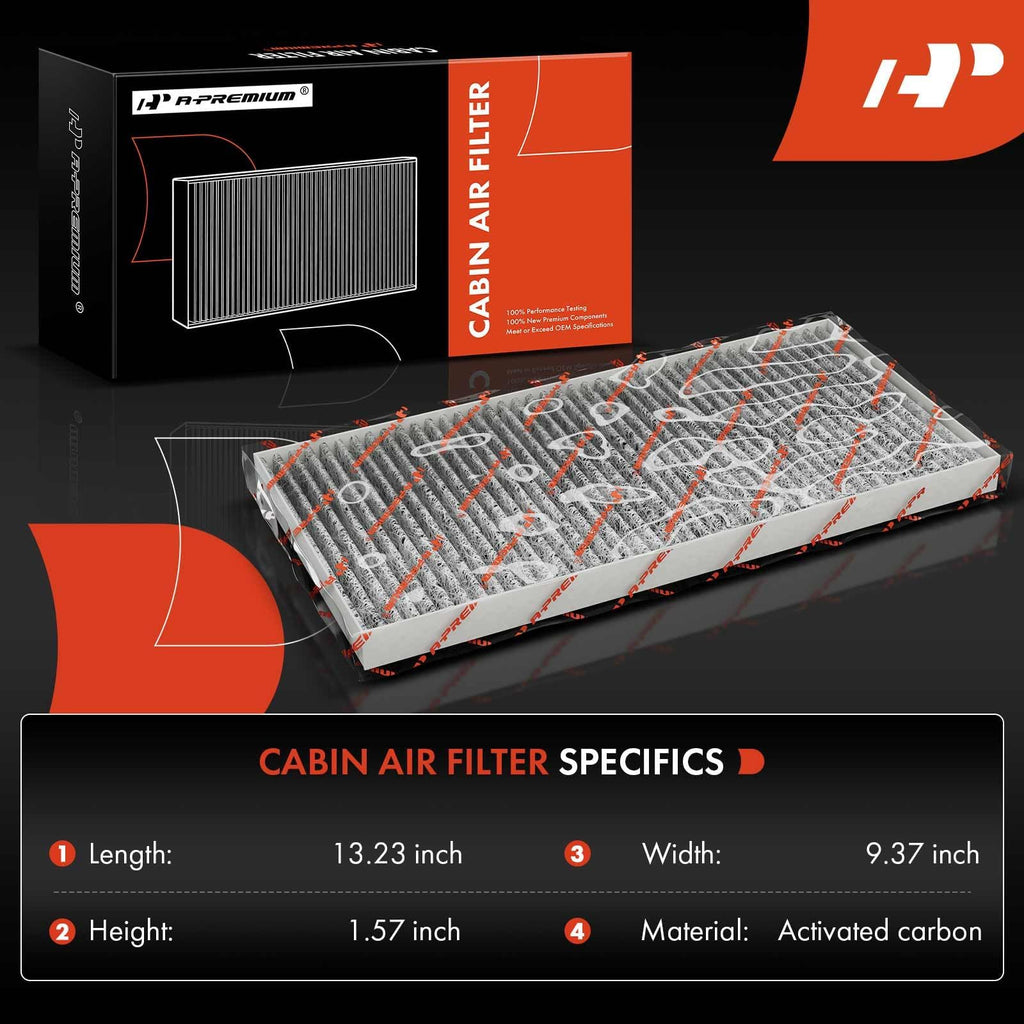 A-Premium 2-Pack Cabin Air Filter w/Activated Carbon Compatible with Volvo