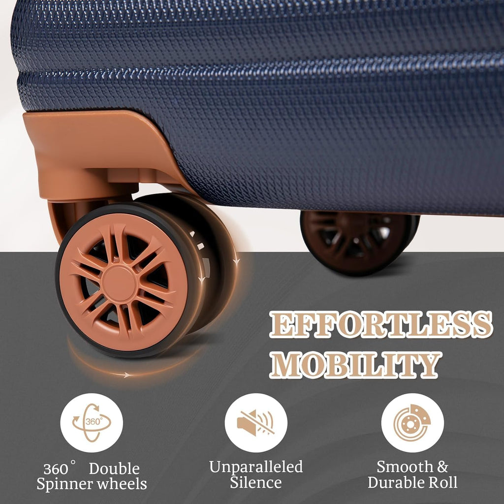 Carry on Luggage 22x14x9 Airline Approved, Suitcases with Wheels Hardshell, Lightweight Hardside Luggage Set with TSA