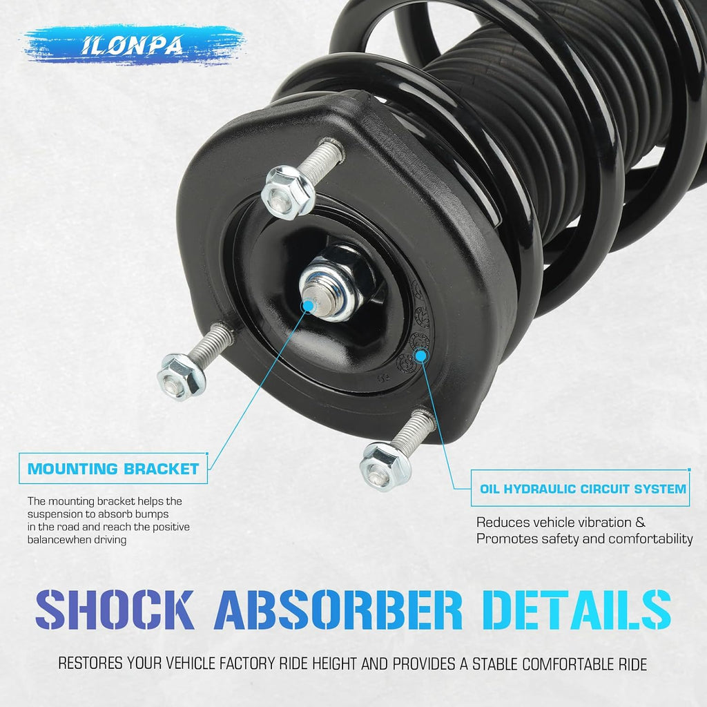 ILONPA Rear Struts Shocks & Sway Bar Links for 2004 2005 2006 Toyota Camry