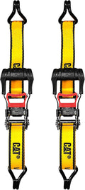2 Piece Ratchet Tie Down Set with Soft Loops - 16 Feet x 1-1/2 Inches (1000/3000 lbs) - 980063N