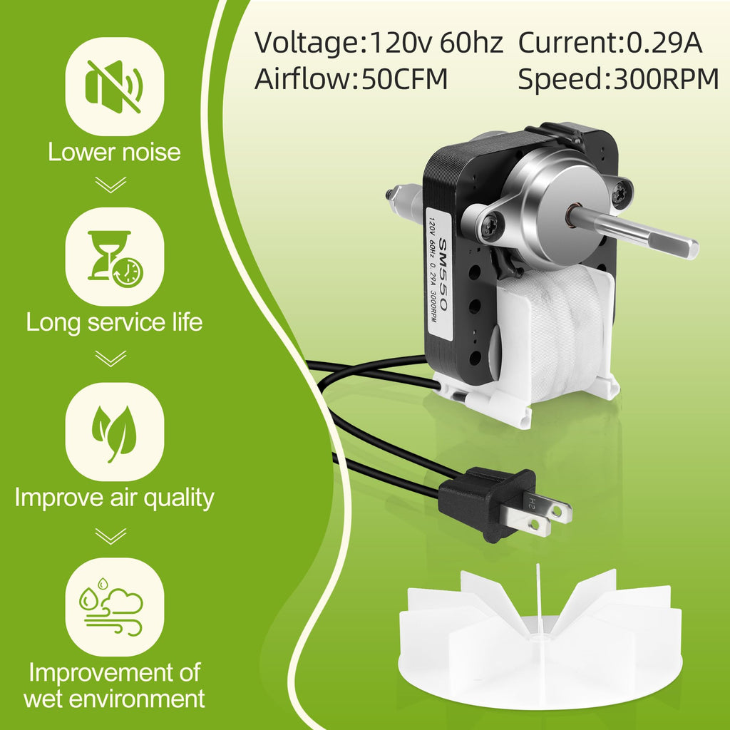 2 Pack Bathroom Fan Motor Replacement for Nu-Tone B-roan Exhaust Fan Motor