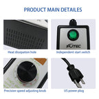 AC Motor Speed Controller Single Phase 110V/220V Vibration Motor Governor Supports Low Speed Start for 30W-120W Motor with Digital Display