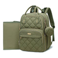 Large Diaper Bag Backpack with Changing Pad & Pacifier Case, Green