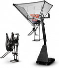 Basketball Return System, Automatic Ball Return Net, 180° Rotating Chute, Quick Fold & Fast Storage, Roll & Go