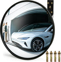 Shatterproof Acrylic Convex Mirror 12 Inch with LifetimeWarranty, Wide Angle Anti Theft Blind Spot Mirror with Wall