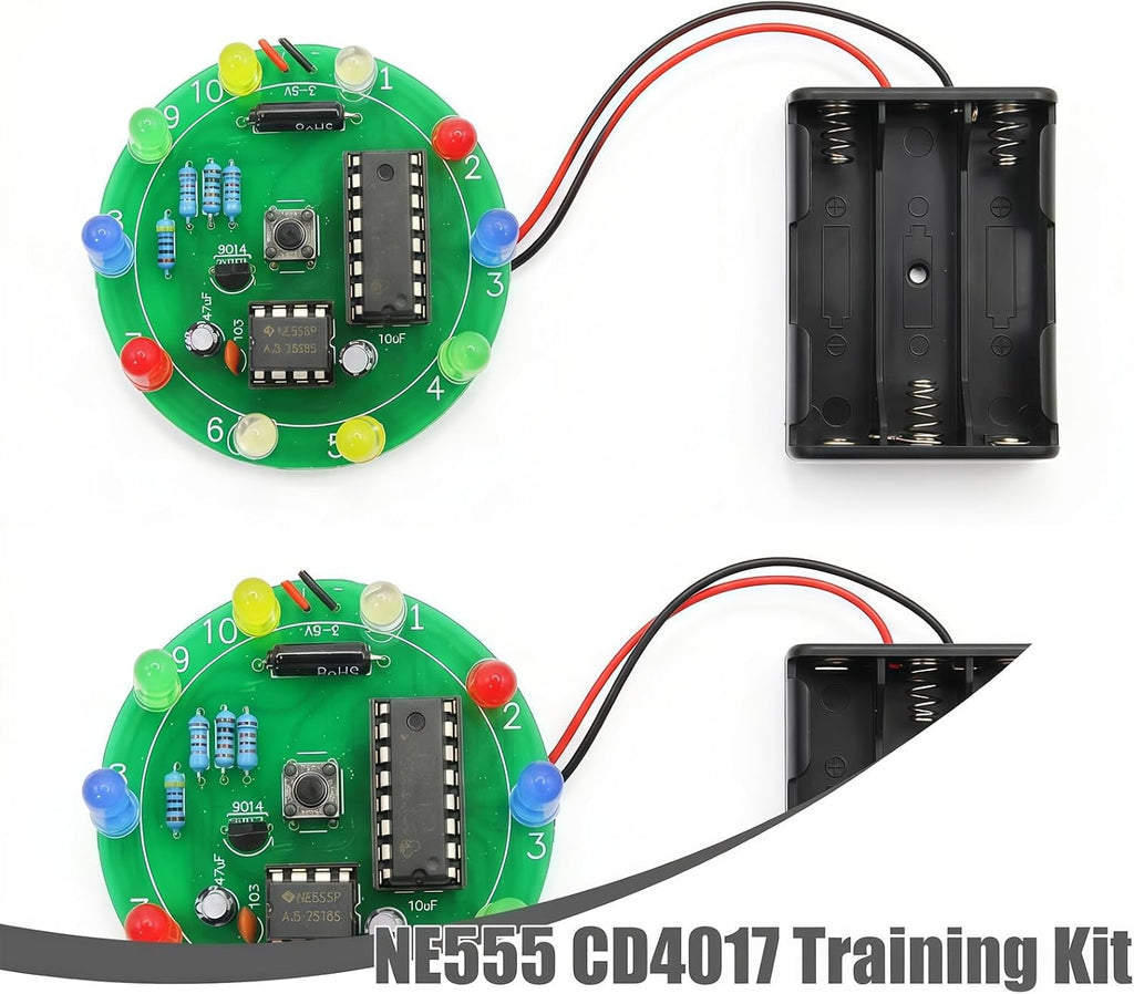 2PCS LED Circuit Soldering Kit CD4017 NE555