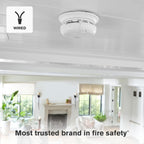 Combination Smoke & Carbon Monoxide Alarm, Interconnect Hardwire Detector with Battery Backup and Voice & Location