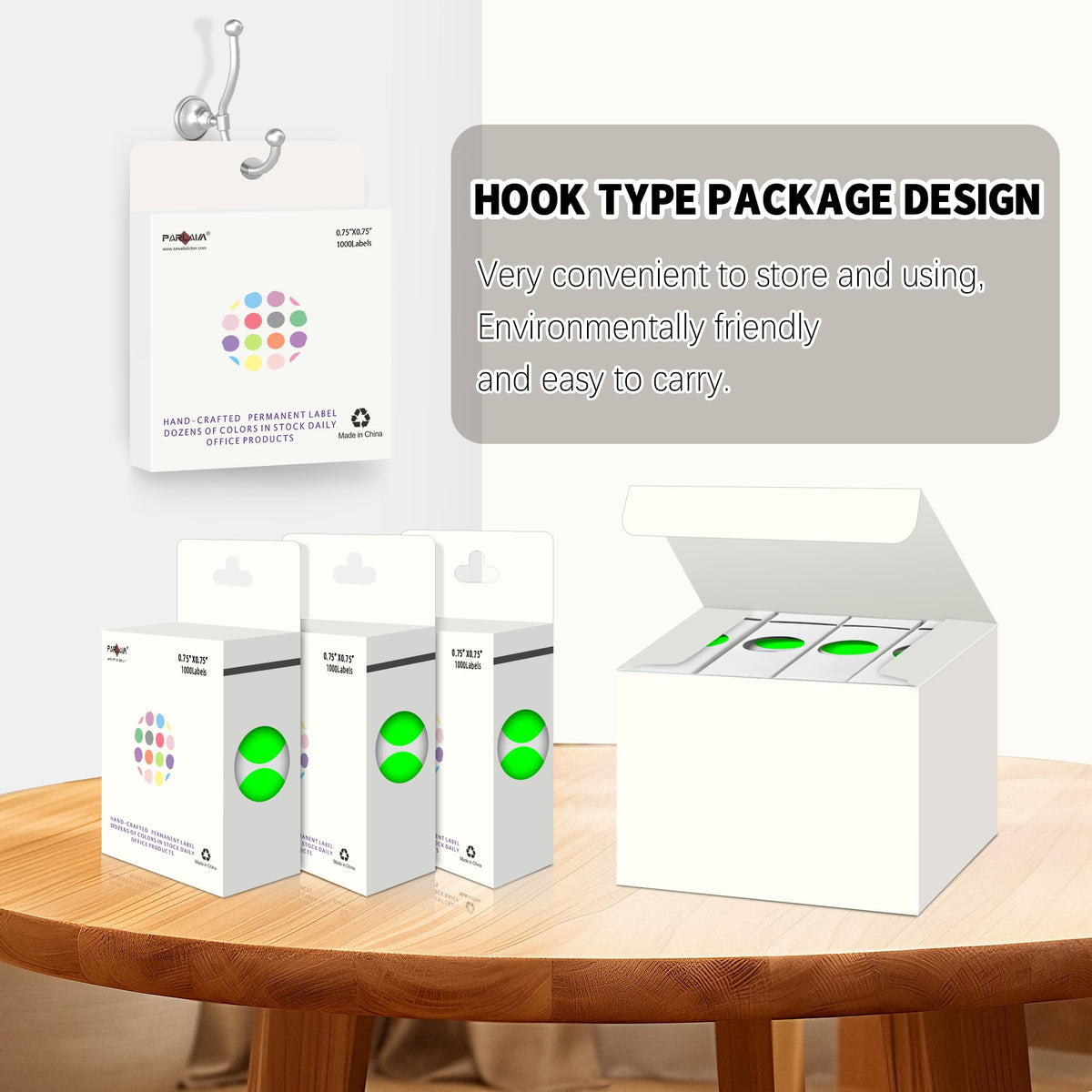 0.75 inch Colored Dot Stickers 4 Rolls 4000pcs Blue Round Marking Label