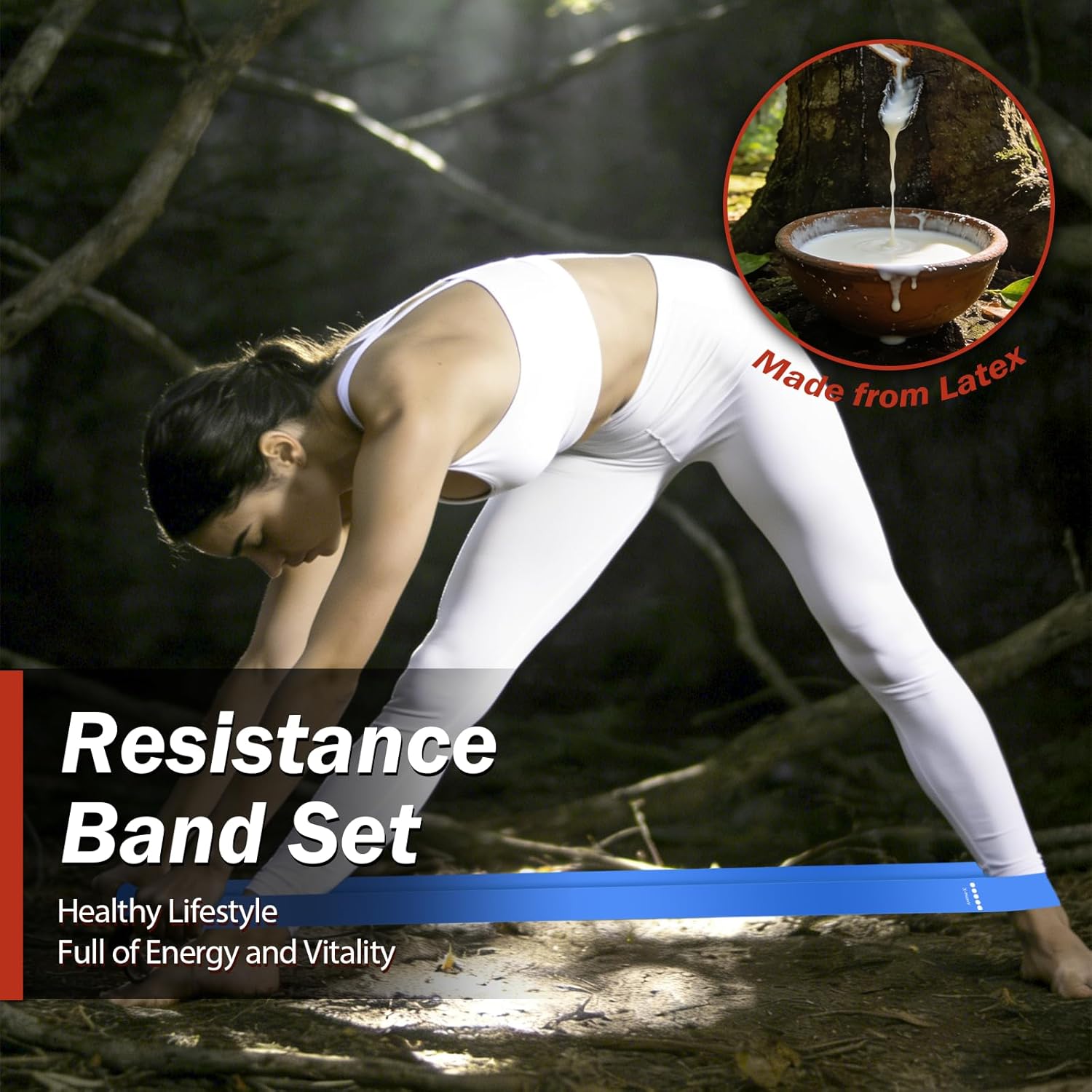 Resistance Bands for Working Out, 5 Levels Resistance Exercise Bands with Woven Bag, Bands for Working Out Women Men