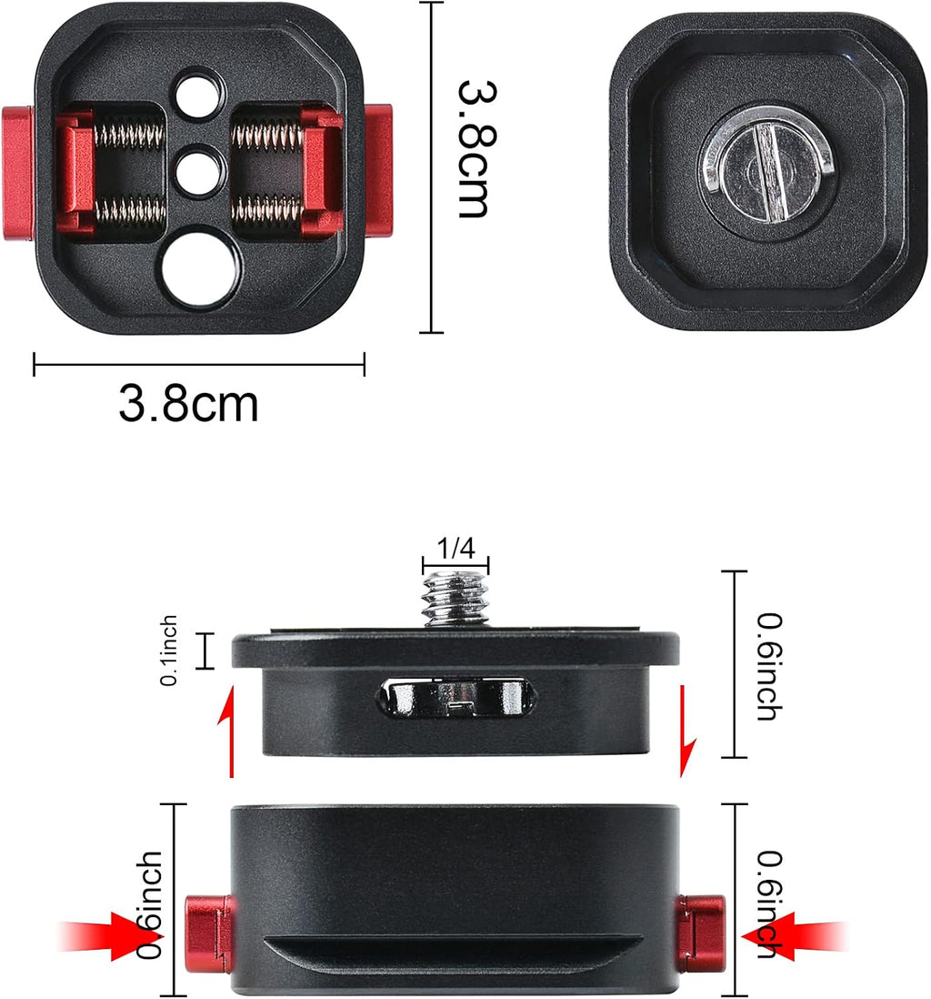 Quick Release Plate, Camera Tripod Mount Arca Swiss QR Plate Fast Claw Clamp Compatible with Canon Sony Nikon Pentax