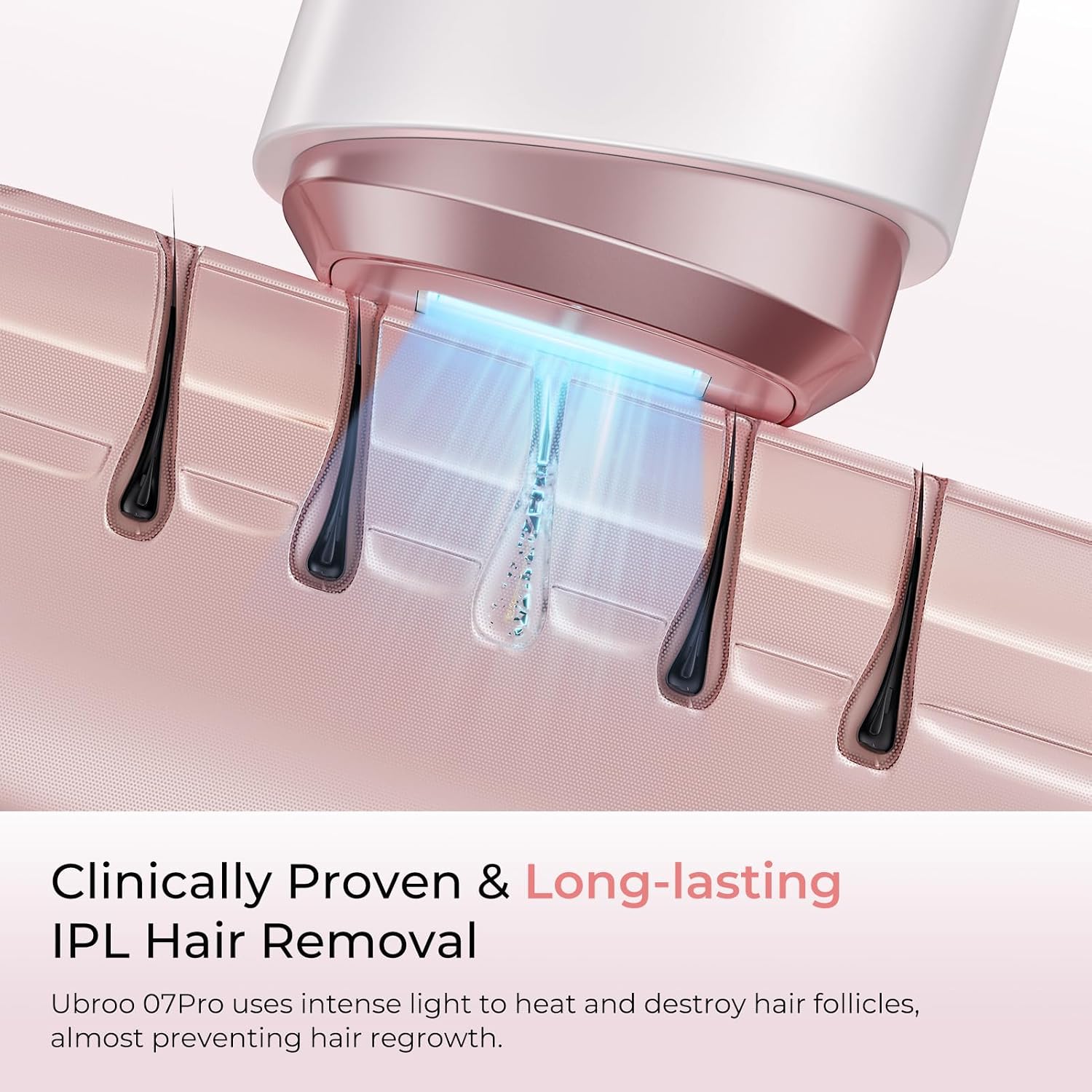 IPL Laser Hair Removal Device, 21J Energy, 96% Hair Reduction, 41°F Ice Cooling for Women & Men, Face Bikini