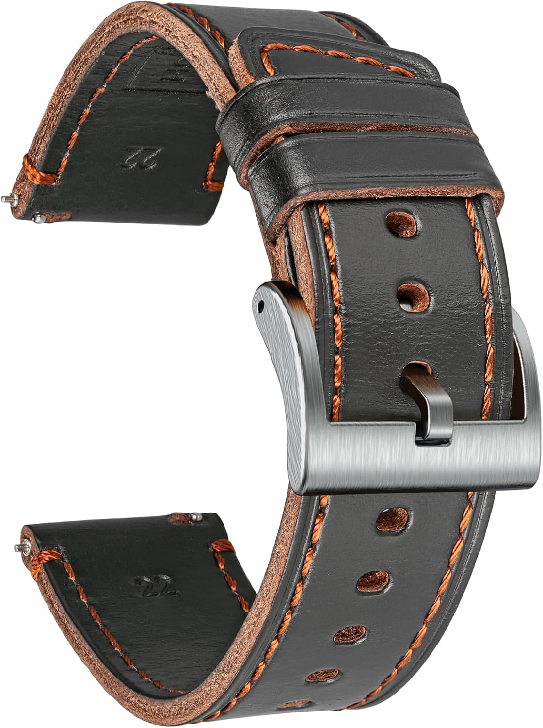Leather Watch Bands for Men, Horween Quick Release Leather Watch Strap Vintage Watch Replacement Wrap of 18mm, 20mm