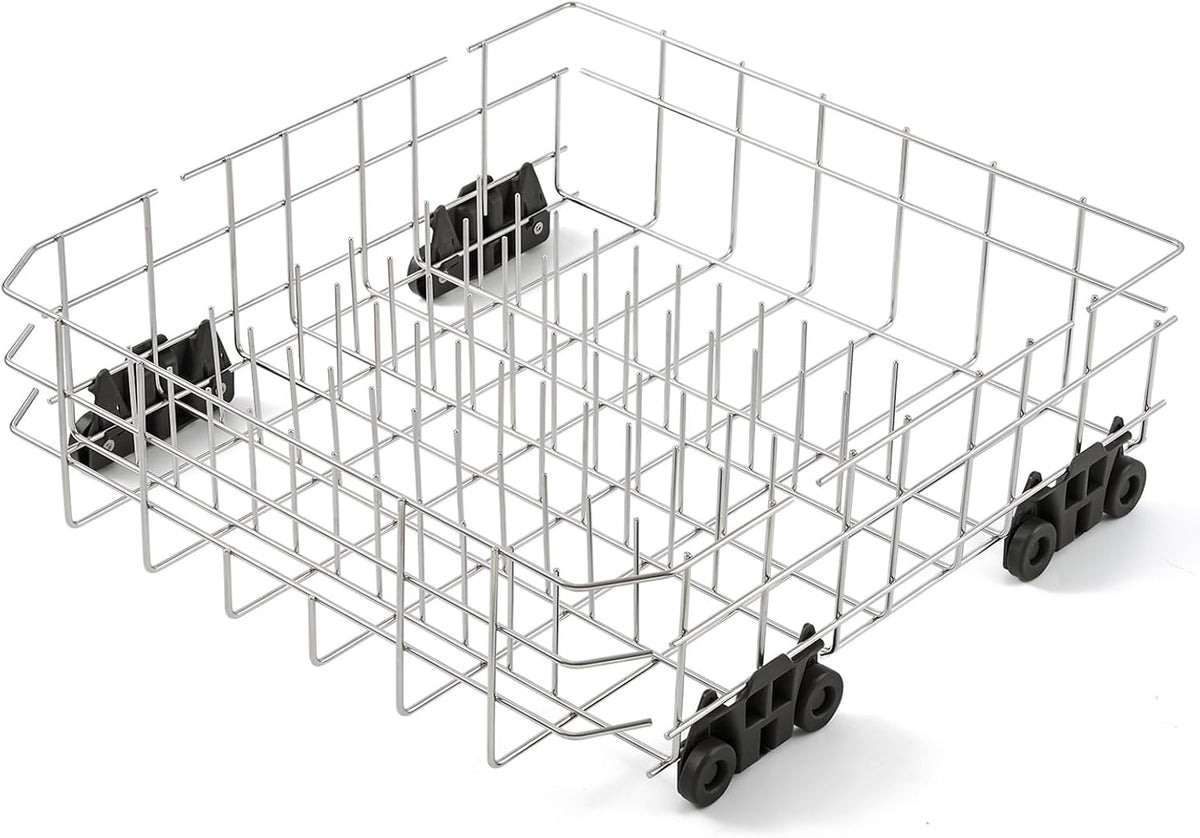 Stainless Steel W10728159 W10525646 Dishwasher Lower Rack Replacement Parts for Maytag Kitchenaid Lower Dish Rack 22’’D x 20.8’’W Kenmore Whirlpool W10780925 W10082825 Dishwasher Bottom Basket 1 Pack