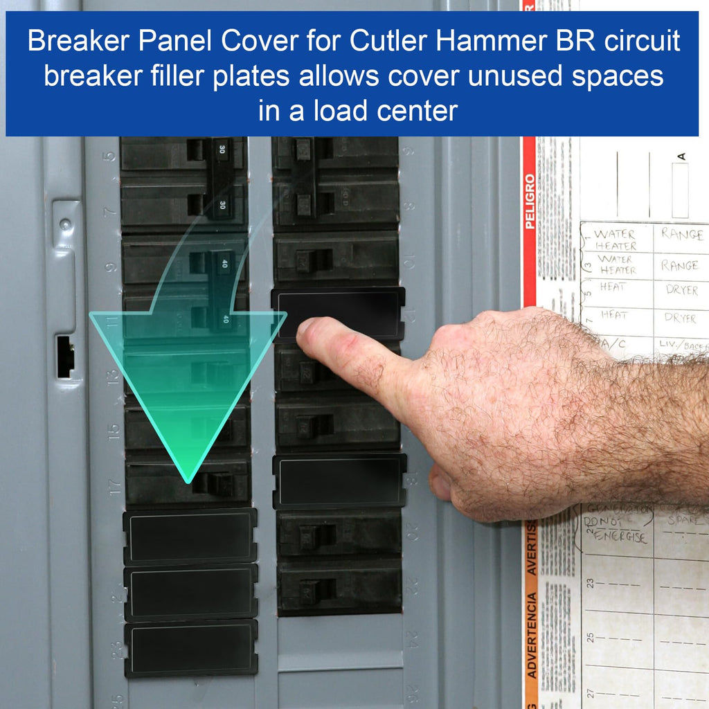 Circuit Breaker Filler Plate for Eaton Cutler Hammer Panel BRFPP 10 Pack