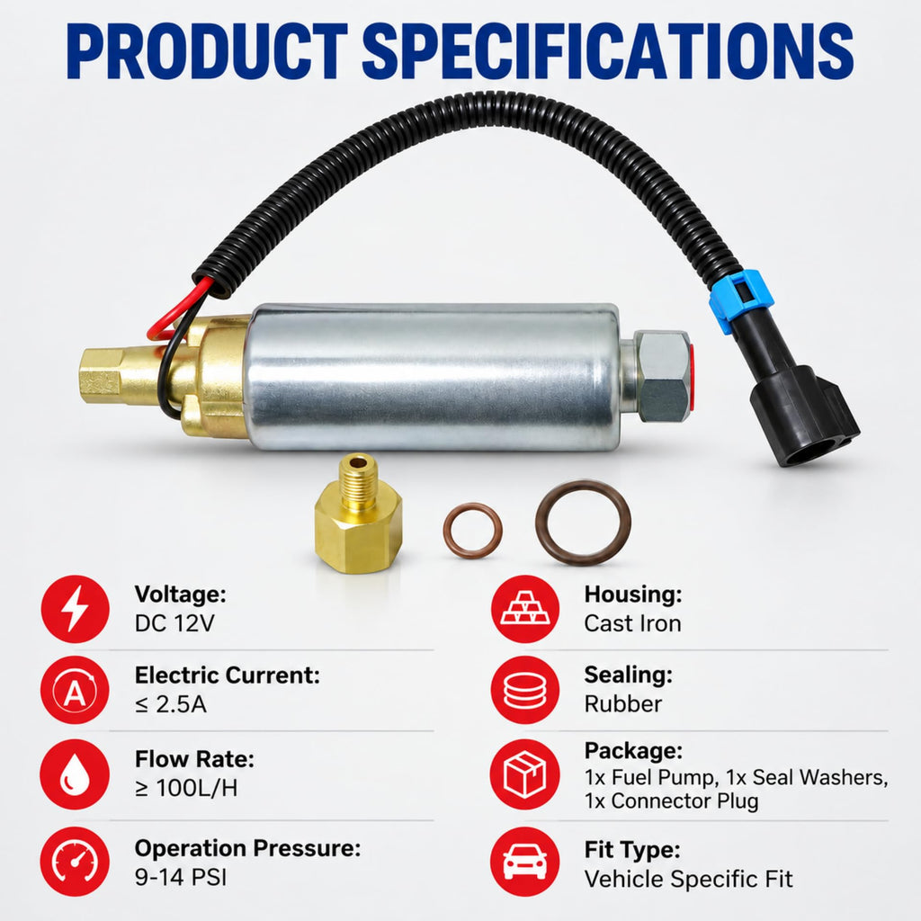 GXARTS Electric Fuel Pump Fit for Mercury Mercruiser 4.3L 5.0L 5.7L V6 V8