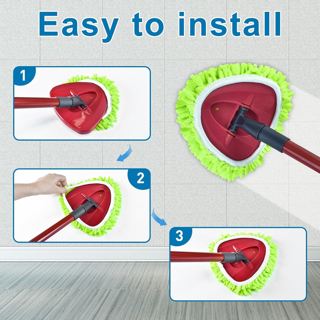 Mop Replace Head for O Cedar, Spin Mop Heads Replacements for Ocedar Easywring 1 Tank Spin Mop, Chenille Duster for