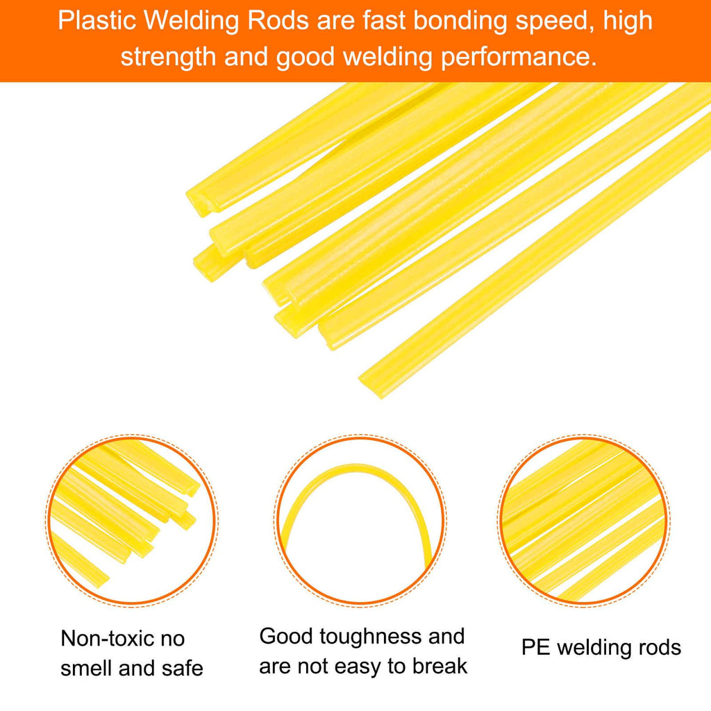MECCANIXITY Plastic Welding Rods 20" PE Yellow 10 Pcs
