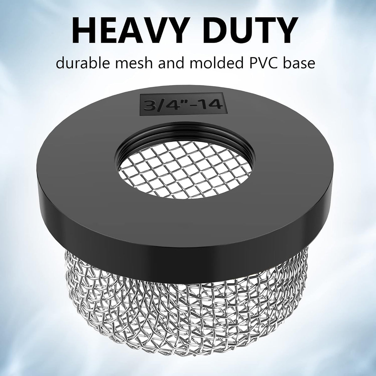 4 Pack 3/4 Inch-14 Stainless Steel Mesh Strainer for Livewell Pumps