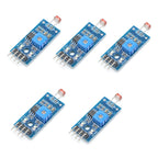 Oiyagai 5-Pack LM393 Photoresistor LDR Light Sensor Module 4-Pin