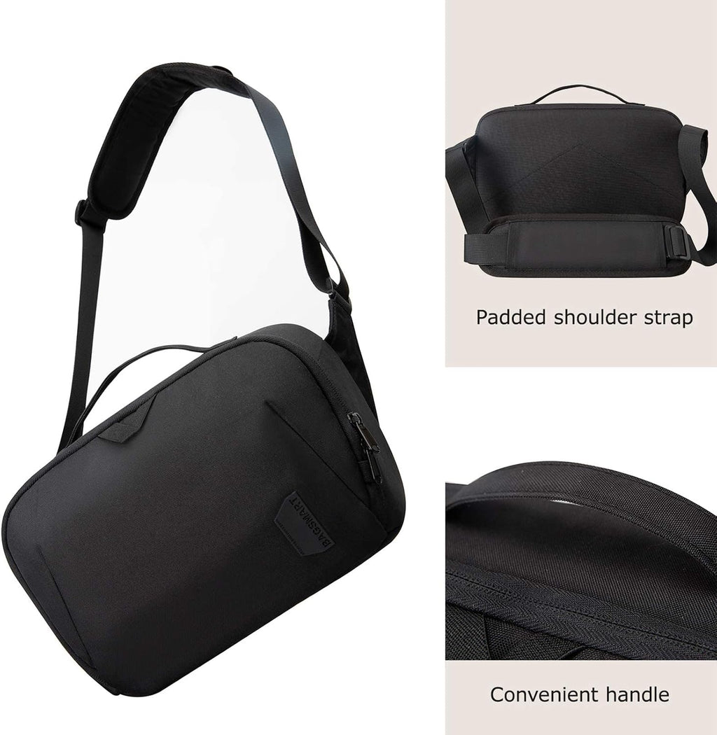 Canvas Camera Bag, Water-resistant Anti-Theft Women Men, Black | SLR DSLR Camera Case, Vintage Padded Camera Shoulder