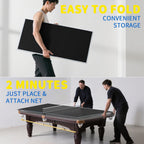 8ft x 4ft Foldable Ping Pong Table Topper for Pool Table, Professional Table Tennis Conversion Top with Net & Premium