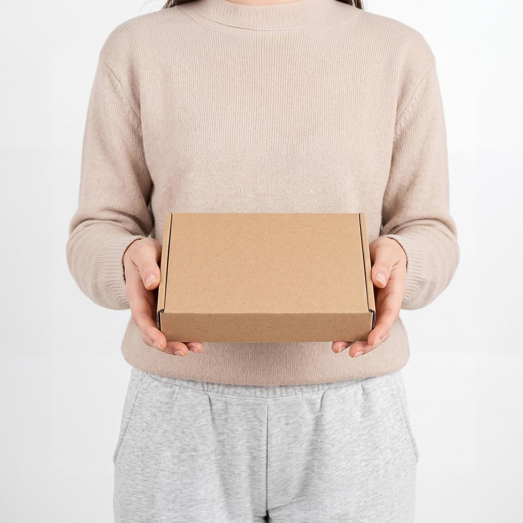 75 Pack 7x5x1 inch Small Shipping Boxes, Brown Mailing Boxes