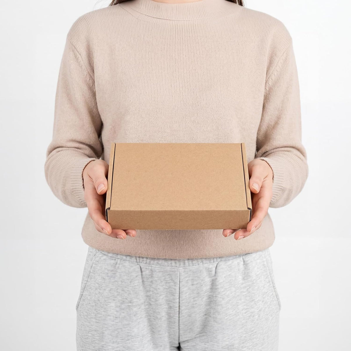 75 Pack 7x5x1 inch Small Shipping Boxes, Brown Mailing Boxes