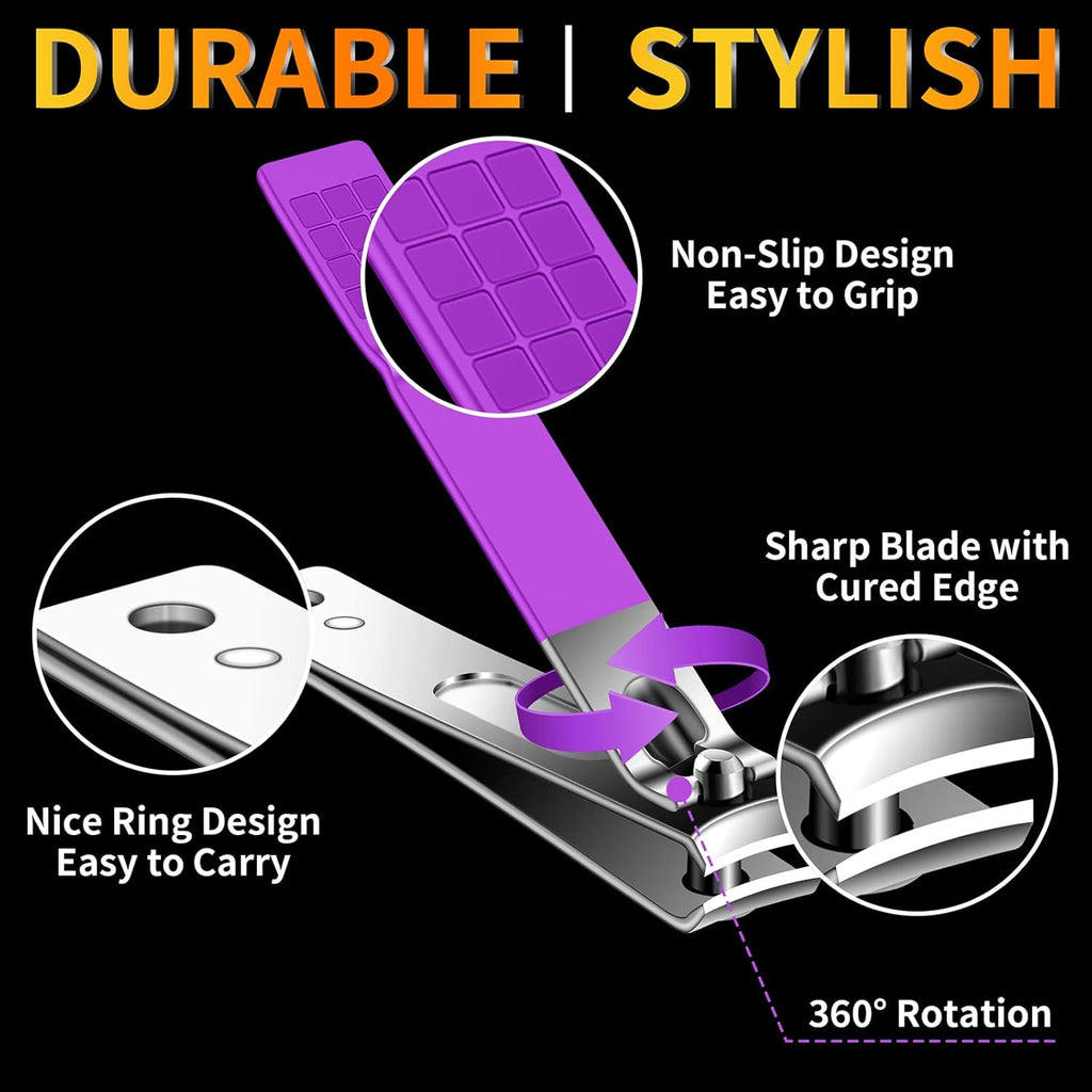 Manicure Set 16Pcs Professional Stainless Steel Pedicure Kit Mens Grooming Kit Fingernail & Toenail Clippers Set