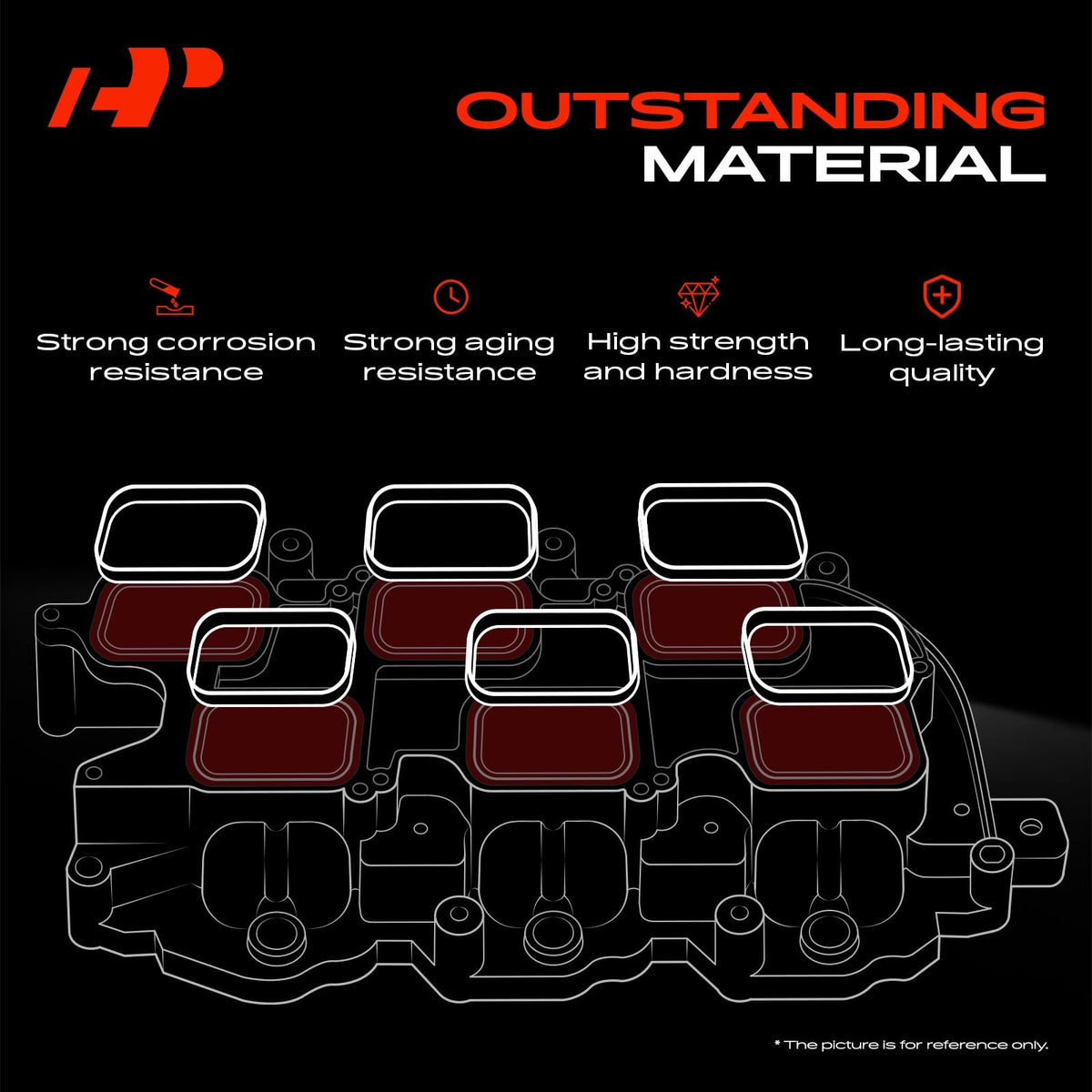 A-Premium Lower Engine Intake Manifold Gasket Set Compatible with Honda