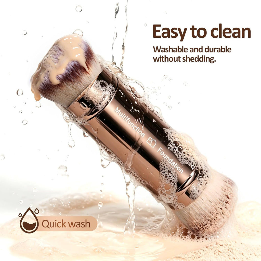 Double-Ended Telescopic Travel Foundation Brush