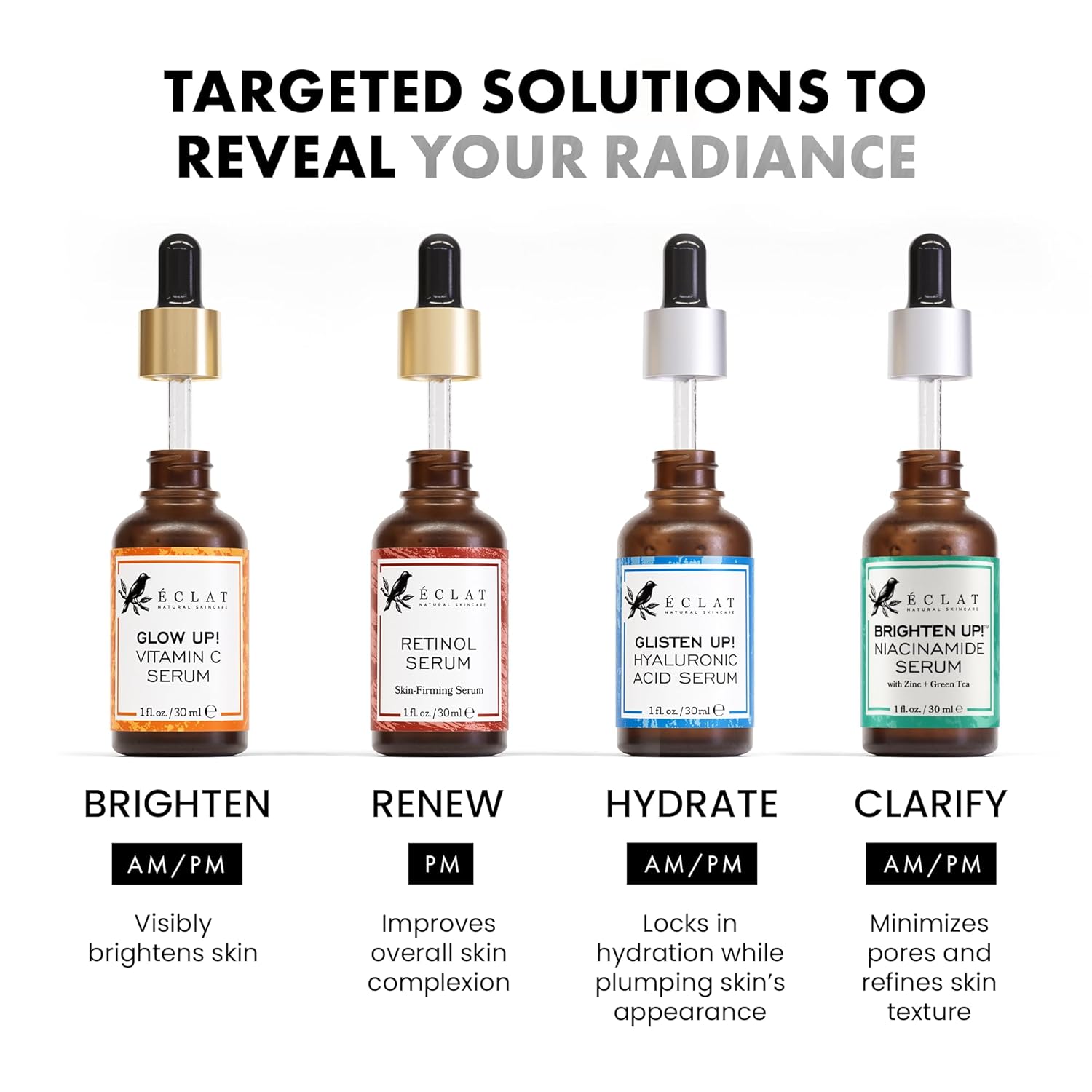 Vitamin C Serum - Skin Care for Dark Spots, Vitamin C Serum for Face with Hyaluronic Acid, Ferulic Acid, & Vit E