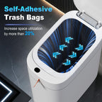 Bathroom Trash Can,Includes 180 Drawstring Trash Bags.