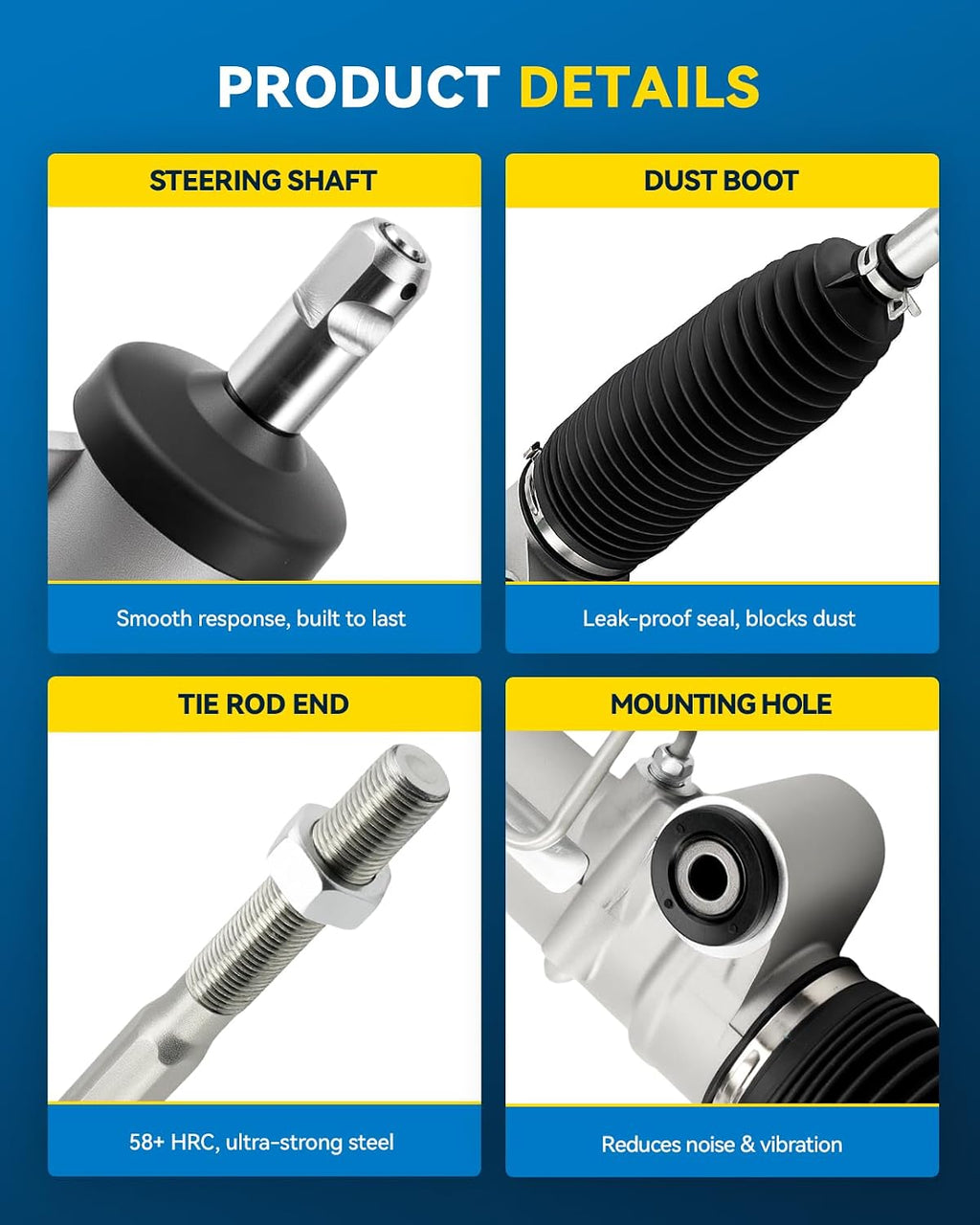 PHILTOP Power Steering Rack and Pinion Compatible with Dodge, Chrysler