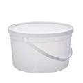 Pail with Handle, HDPE, 4 Quart, Natural, 10 Piece