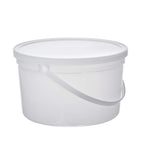 Pail with Handle, HDPE, 4 Quart, Natural, 10 Piece