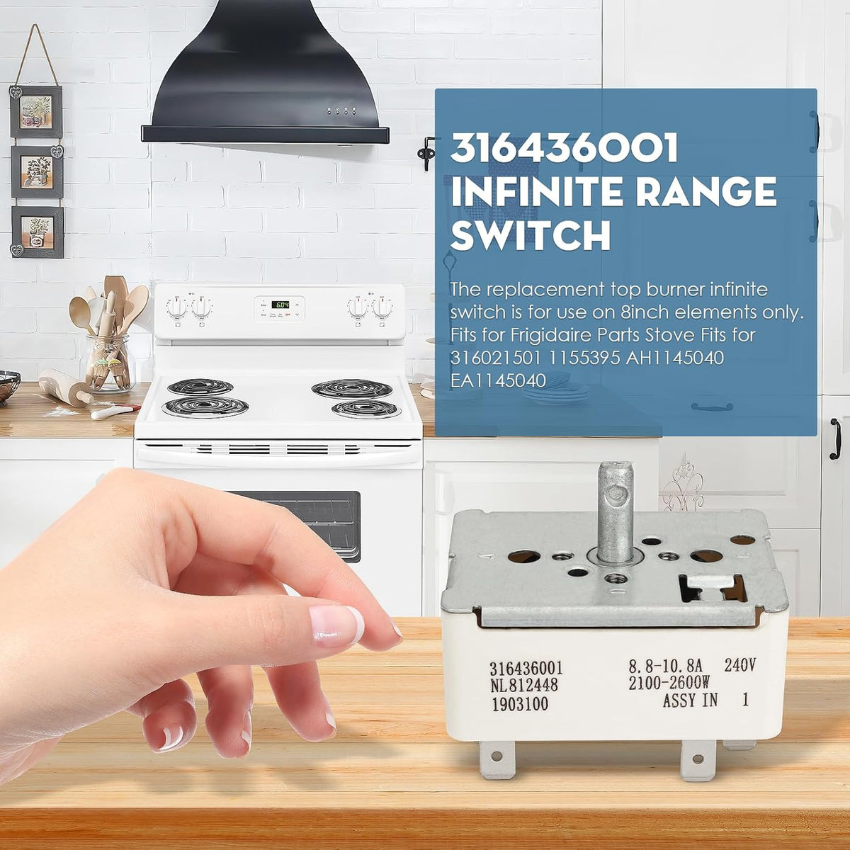 316436001 316021501 Surface Burner Control Switch Fits for Frigidaire