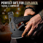 Hatchet Axe with Sheath, Multi-Functional Tactical Tomahawk | Sharp Portable Survival Axes with Hammer for Camping