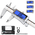 HARDELL Digital Caliper 6 Inch, Rechargeable All Metal W/Backlight Screen